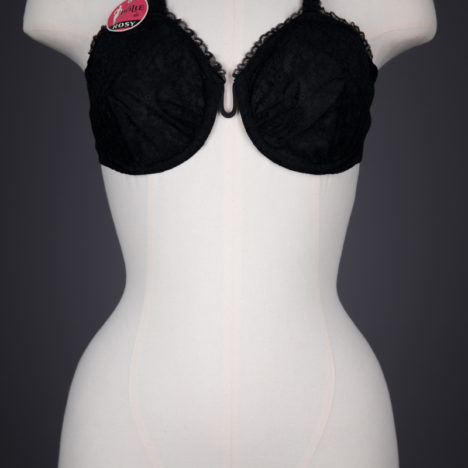 Lace & Nylon Monowire Bra With U Separator By Rosy, c. 1950s, France. The Underpinnings Museum. Photography by Tigz Rice.