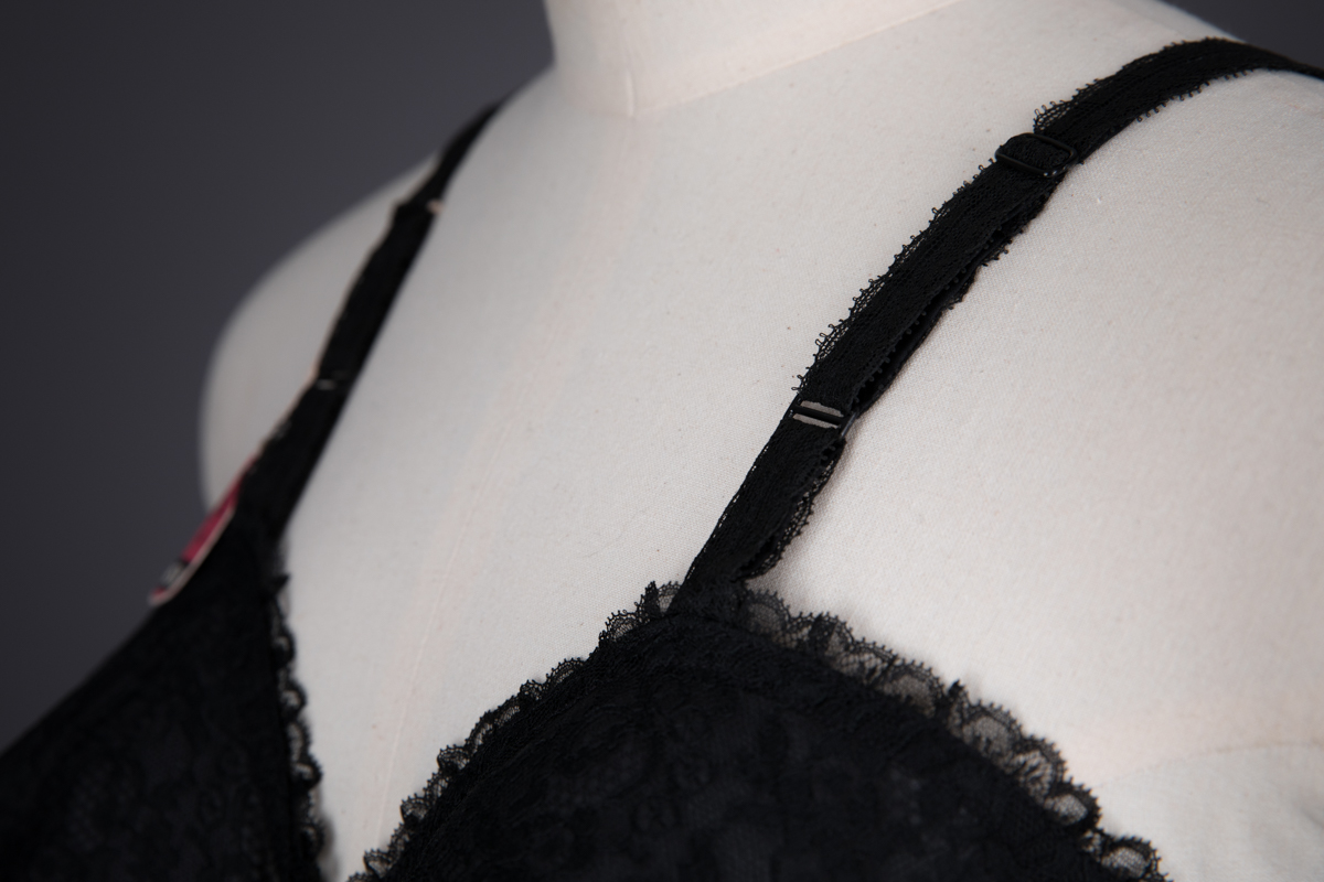 Lace & Nylon Monowire Bra With U Separator By Rosy, c. 1950s, France. The Underpinnings Museum. Photography by Tigz Rice.