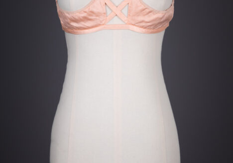 Rayon Satin & Elastic Sling Bra By Tre-Zur, c. 1930s, USA. The Underpinnings Museum. Photography by Tigz Rice.