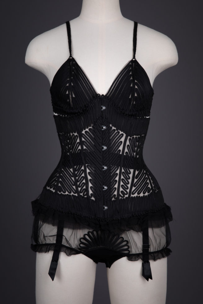 'Feuillage' Silk Soutache Bra And Corset Knickers By Jean Paul Gaultier For La Perla, c. 2010, Italy. The Underpinnings Museum. Photography by Tigz Rice.