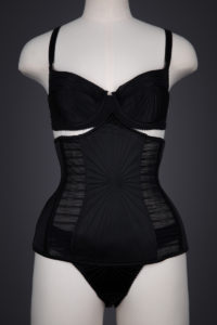 'Surpiqué' Quilted Satin Cone Bra Bodysuit By Jean Paul Gaultier For La Perla, c. 2010, Italy. The Underpinnings Museum. Photography by Tigz Rice.