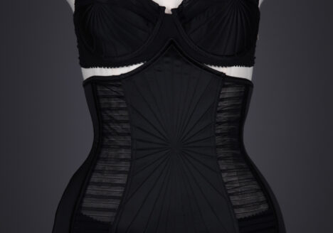 'Surpiqué' Quilted Satin Cone Bra Bodysuit By Jean Paul Gaultier For La Perla, c. 2010, Italy. The Underpinnings Museum. Photography by Tigz Rice.