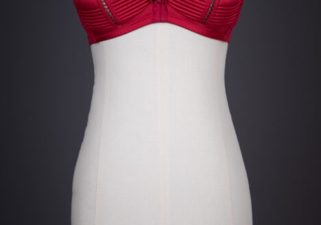 'Her Sexcellency' Red Lace & Satin Overwire Bra By Dita Von Teese, c. 2014, made in China, designed in the USA. The Underpinnings Museum. Photography by Tigz Rice.