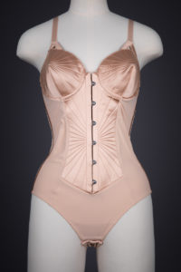 'Surpiqué' Quilted Satin Cone Bra Bodysuit By Jean Paul Gaultier For La Perla, c. 2010, Italy. The Underpinnings Museum. Photography by Tigz Rice.