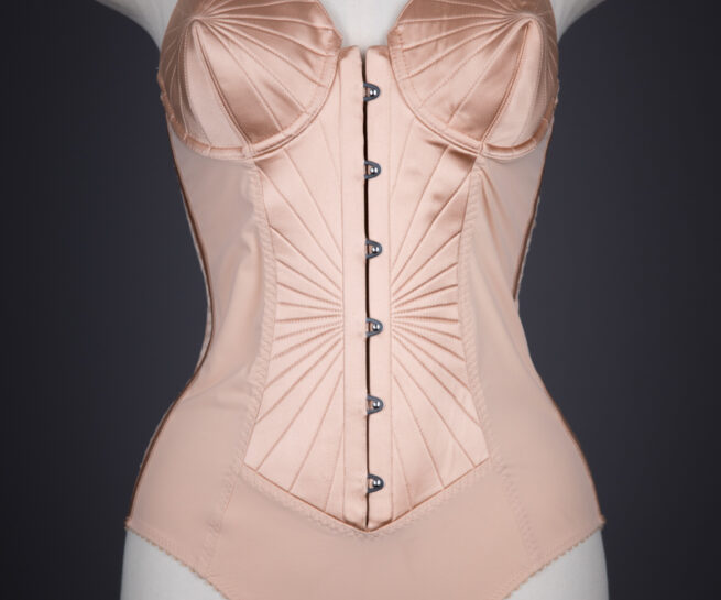 'Surpiqué' Quilted Satin Cone Bra Bodysuit By Jean Paul Gaultier For La Perla, c. 2010, Italy. The Underpinnings Museum. Photography by Tigz Rice.
