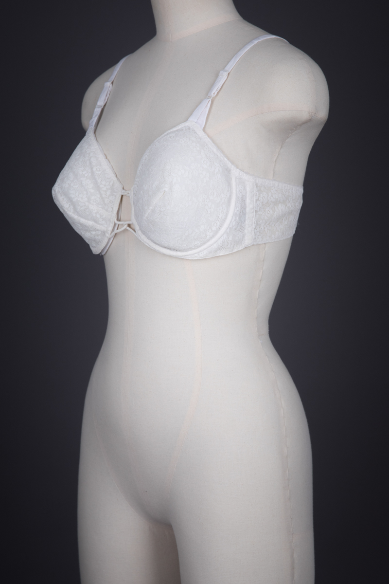 Lace Underwire Bra With Velcro Fastening By Christian Dior, c. 1957, France. The Underpinnings Museum. Photography by Tigz Rice