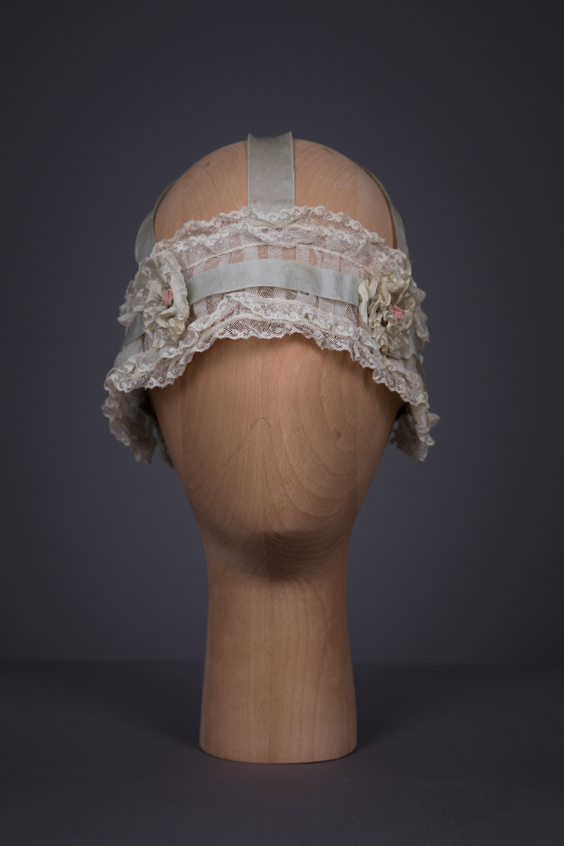 Silk Ribbon, Cotton Tulle & Lace Boudoir Headband By Simonettes, c. 1925, USA. The Underpinnings Museum. Photography by Tigz Rice.
