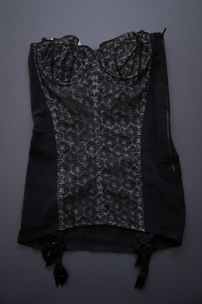 Lace & Stretch Mesh Corselette By Christian Dior, c. 1955, France. The Underpinnings Museum. Photography by Tigz Rice