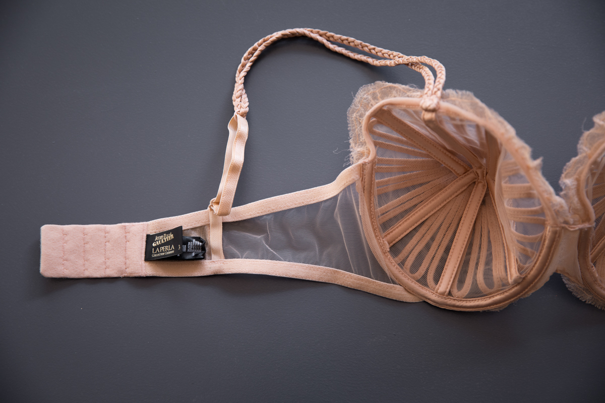 Feuillage' Silk Soutache Cone Bra & Briefs By Jean Paul Gaultier For La  Perla