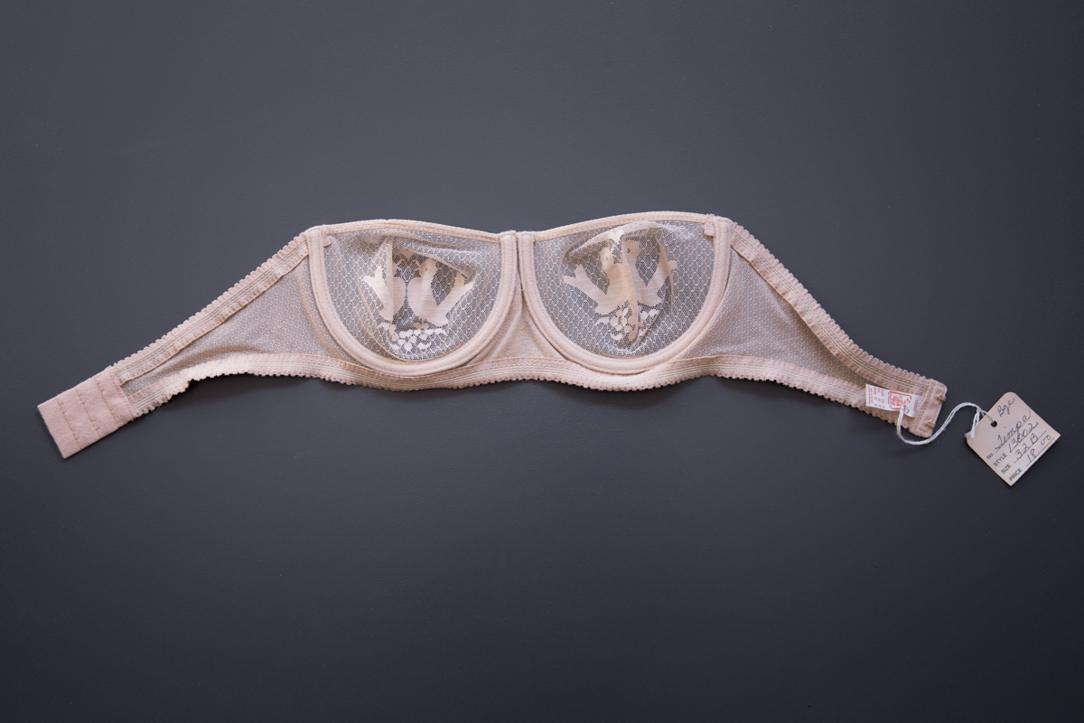 Lovebird Knitted Strapless Bra By Timpa, c. 1970s, Holland. The Underpinnings Museum. Photography by Tigz Rice.
