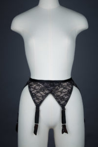 Nylon Lace Overlap Suspender Belt By Treo, c. 1950s, USA. The Underpinnings Museum. Photography by Tigz Rice.