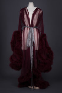'Cassandra' Tulle & Marabou Feather Dressing Gown By Boudoir By D'Lish, c. 2010s, USA. The Underpinnings Museum. Photography by Tigz Rice.