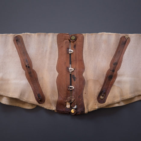 Elastic & Leather Sports Belt, c. 1930s, Spain. The Underpinnings Museum. Photography by Tigz Rice.