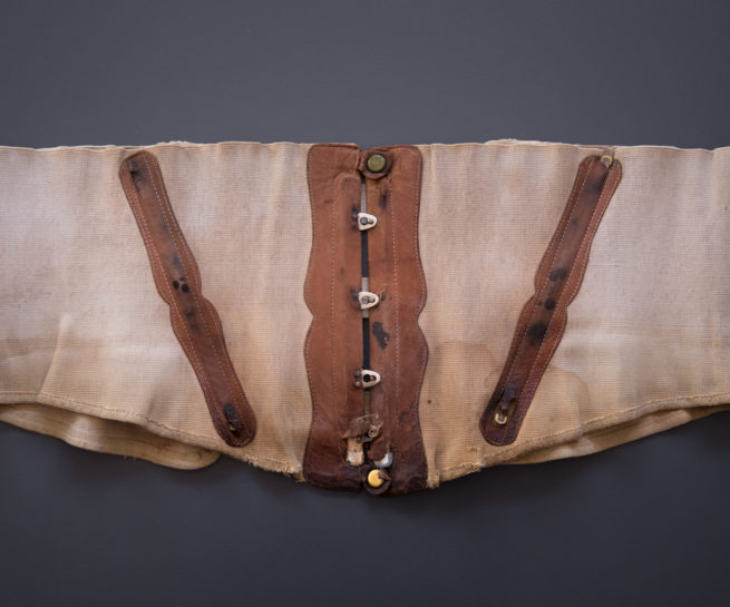 Elastic & Leather Sports Belt, c. 1930s, Spain. The Underpinnings Museum. Photography by Tigz Rice.