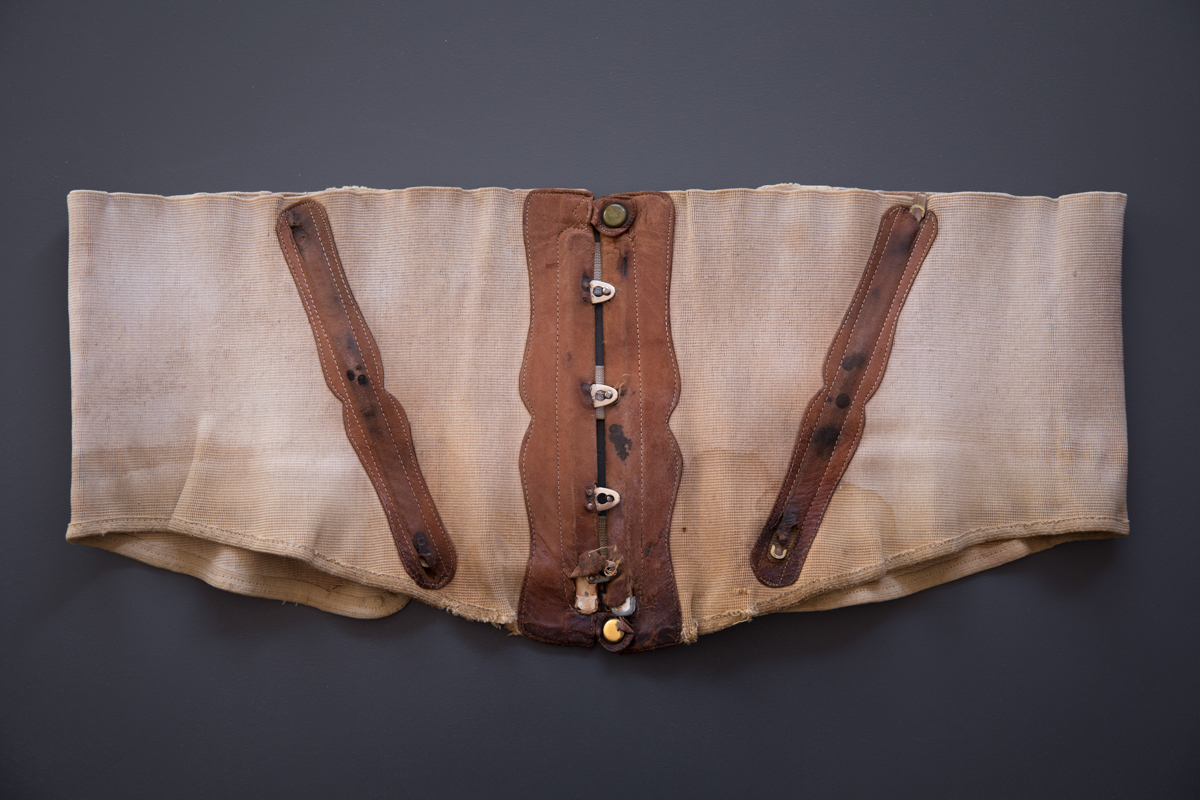 Elastic & Leather Sports Belt, c. 1930s, Spain. The Underpinnings Museum. Photography by Tigz Rice.