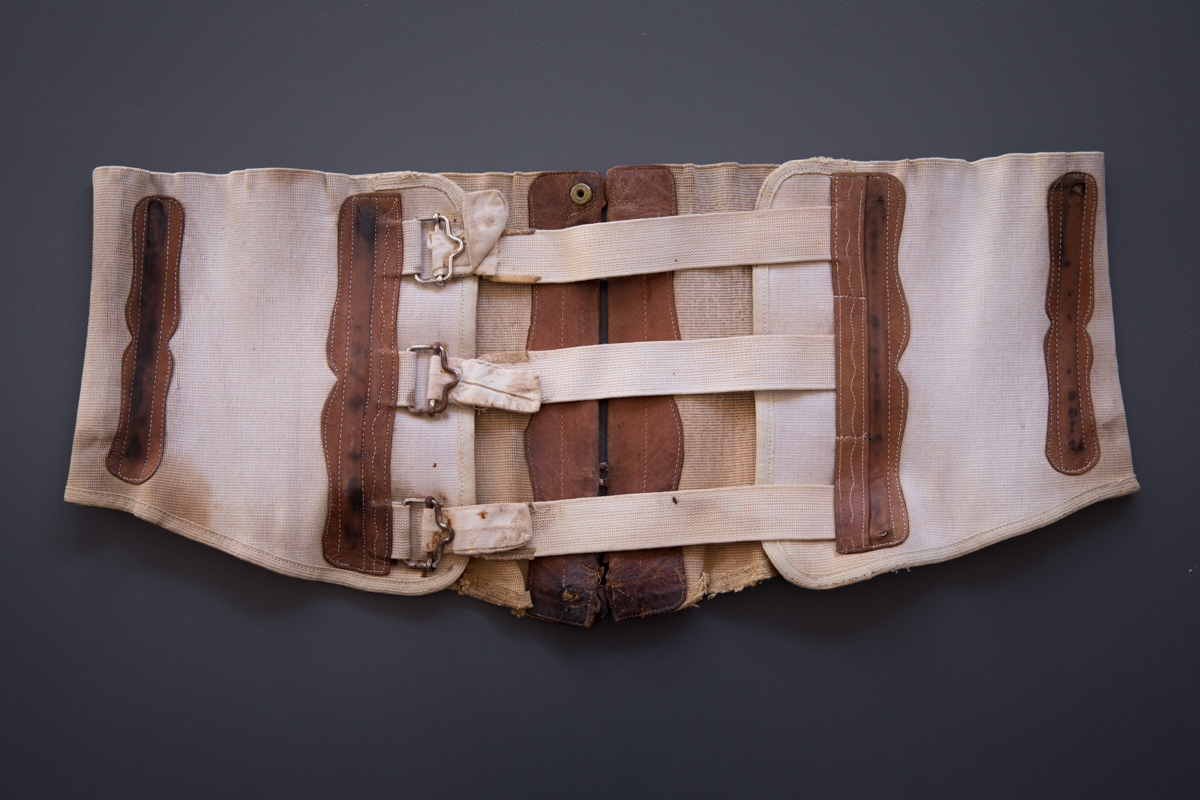 Elastic & Leather Sports Belt, c. 1930s, Spain. The Underpinnings Museum. Photography by Tigz Rice.