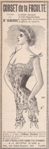 'Corset De La Faculté' Corset Advertisement, 1901, France. The Underpinnings Museum.