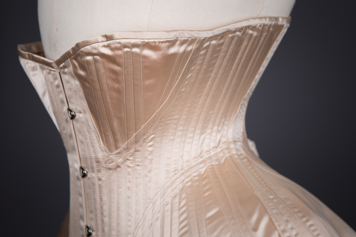 Silk Edwardian Style Corset By Sparklewren, c. 2015, UK. The Underpinnings Museum. Photography by Tigz Rice.