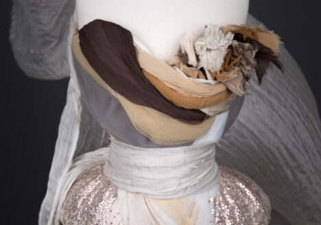 Draped Silk 'Birdswing' Corset By Sparklewren, c. 2012, UK. The Underpinnings Museum. Photography by Tigz Rice.