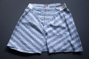 'Givvies' Bias Cut Cotton Boxers By Hanes, c. 1950s, USA. The Underpinnings Museum. Photography by Tigz Rice.