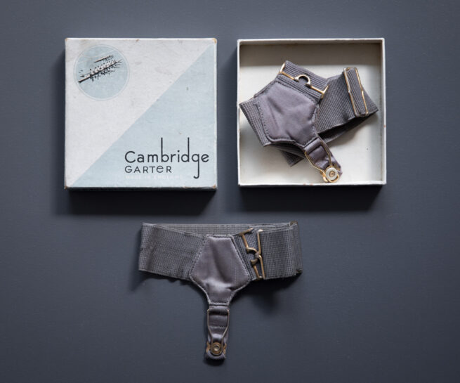 Satin & Elastic Boxed Sock Garters By Cambridge Garter, c. 1930s, England. The Underpinnings Museum. Photography By Tigz Rice.