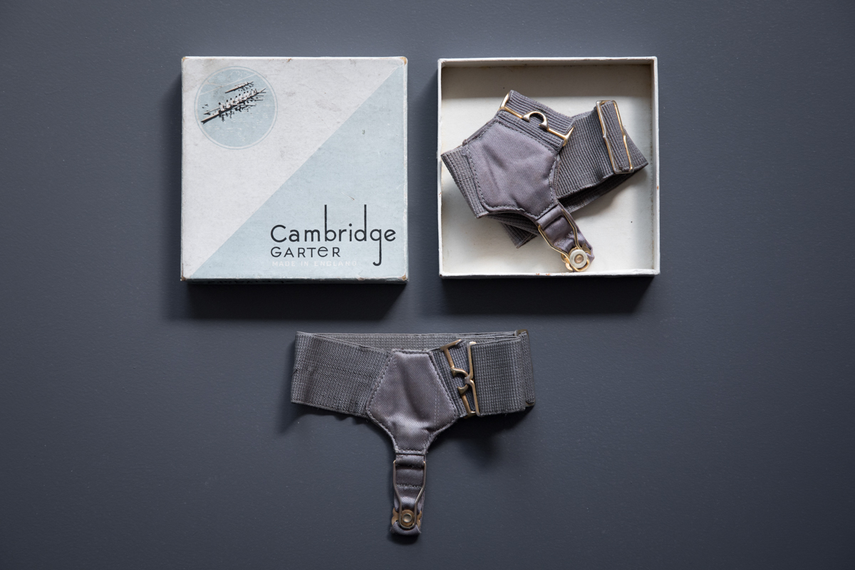 Satin & Elastic Boxed Sock Garters By Cambridge Garter, c. 1930s, England. The Underpinnings Museum. Photography By Tigz Rice.