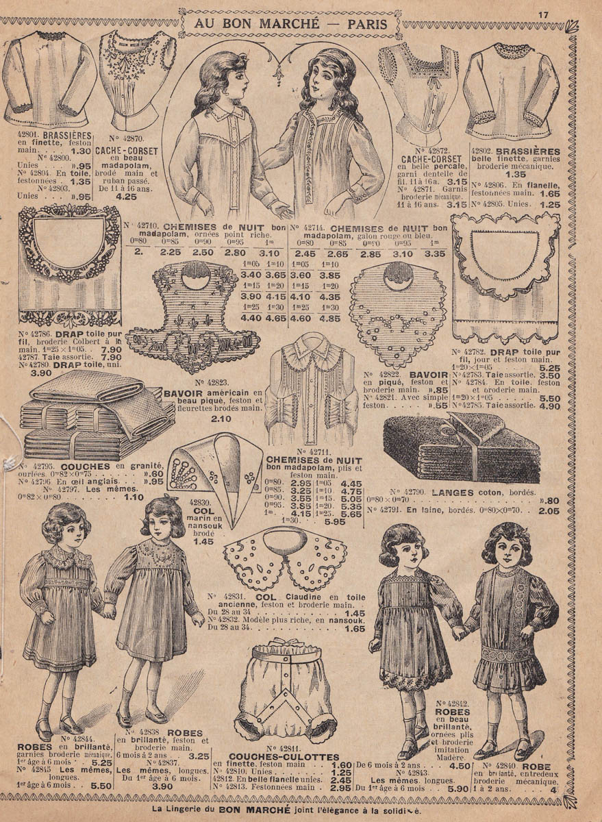 Au Bon Marché 1916 Department Store Catalogue, France. The Underpinnings Museum