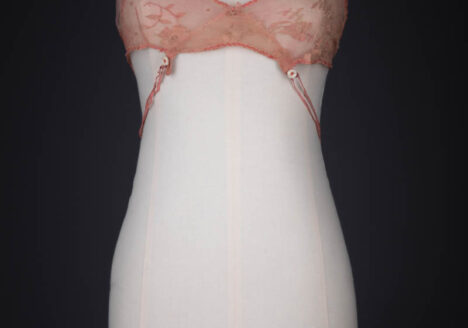 Embroidered Tulle & Elastic Homemade Kestos Style Bra, c. 1920s, Great Britain. The Underpinnings Museum. Photography by Tigz Rice.