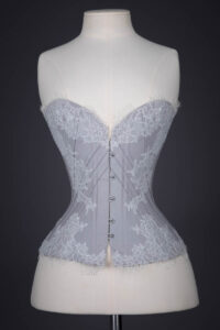 Soft Dove Coutil & Lace Appliqué Midbust Corset By Sparklewren, 2014, United Kingdom.