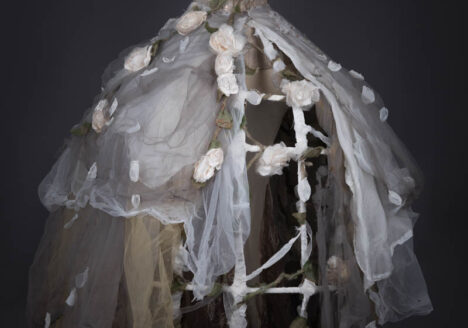 'Flights Of Fancy' Silk Corset, Skirt & Cage Crinoline By Rosie Red Corsetry & Couture, 2012, UK. The Underpinnings Museum. Photography by Tigz Rice