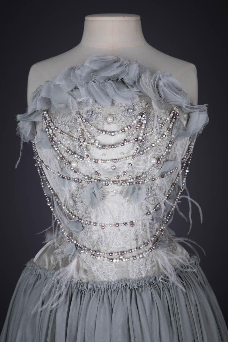 Silk Duchesse And Chiffon Corsetted Wedding Gown By Karolina Laskowska, 2018, Norway. The Underpinnings Museum. Photography by Tigz Rice.