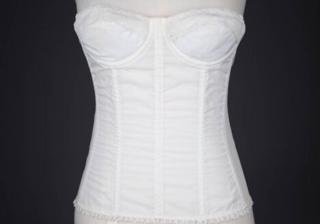 Nylon & Lace Trimmed Basque By 'Moonlight' By Kestos, c. 1950s, Great Britain.