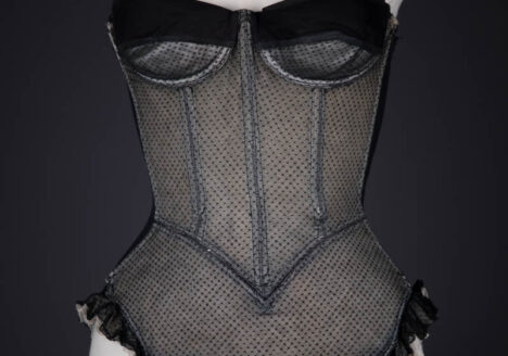 Point D'Esprit Tulle Corselet By Charmis, c. 1955, France. The Underpinnings Museum. Photography by Tigz Rice