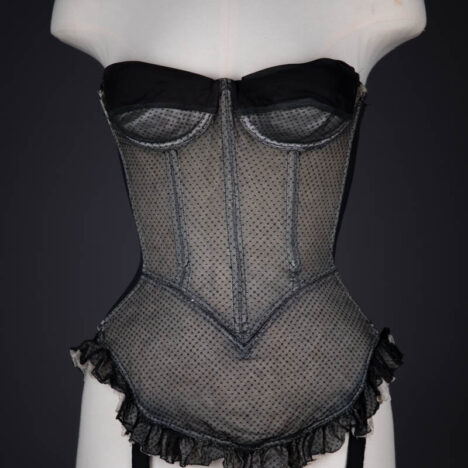 Point D'Esprit Tulle Corselet By Charmis, c. 1955, France. The Underpinnings Museum. Photography by Tigz Rice