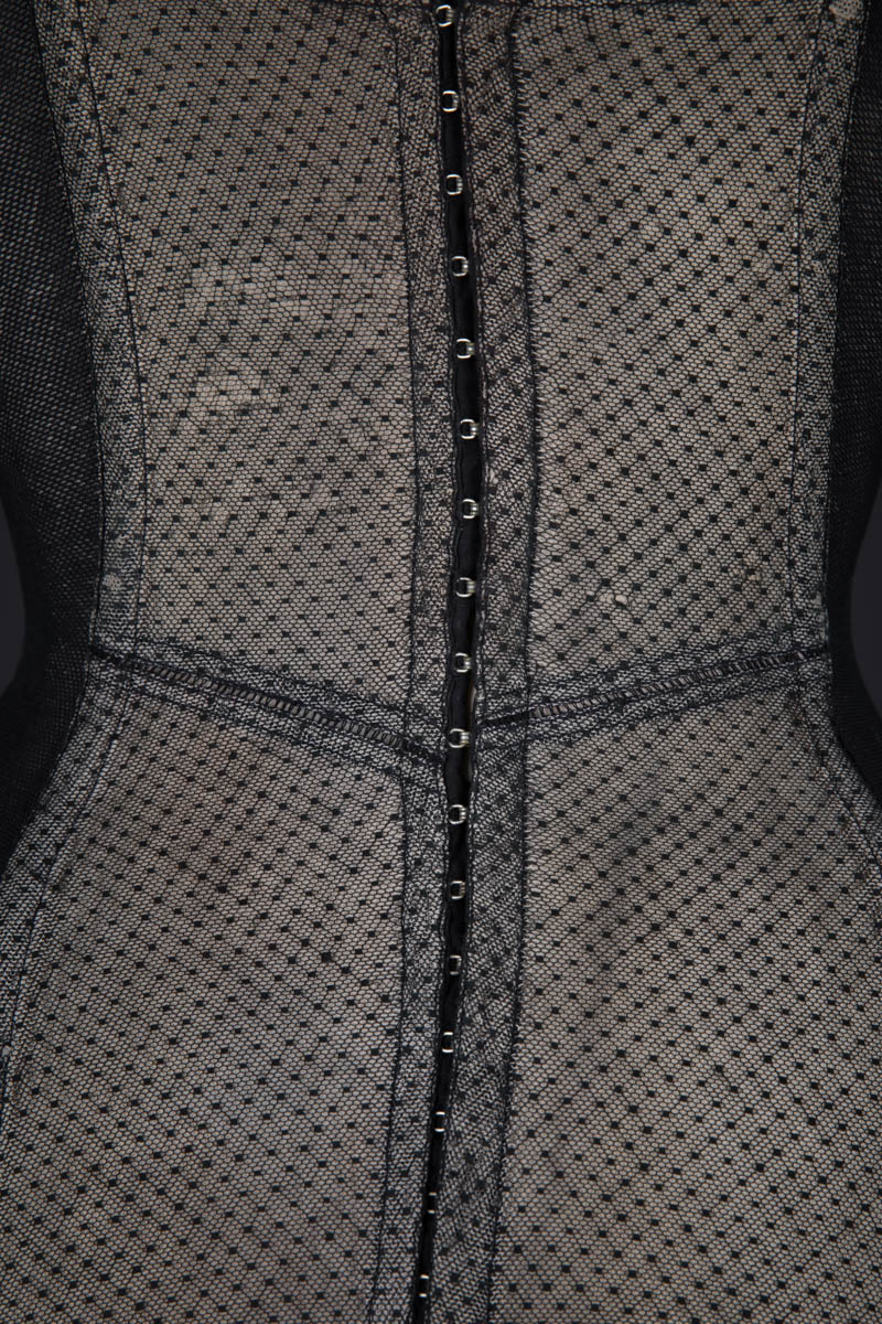 Point D'Esprit Tulle Corselet By Charmis, c. 1955, France. The Underpinnings Museum. Photography by Tigz Rice