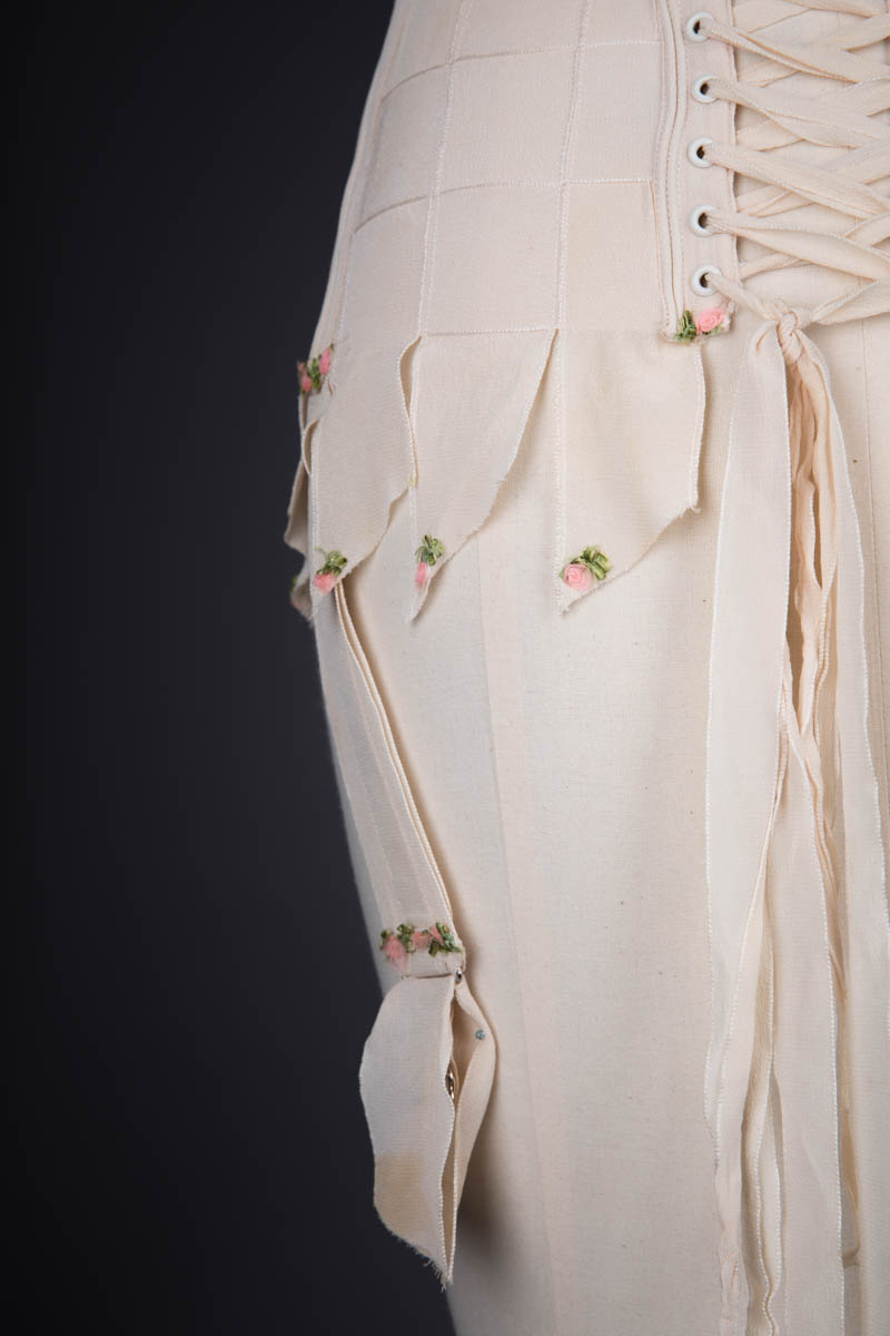 Silk Georgette Ribbon Girdle With Button Fastenings And Lacing, c. 1920s, France. The Underpinnings Museum. Photography By Tigz Rice.