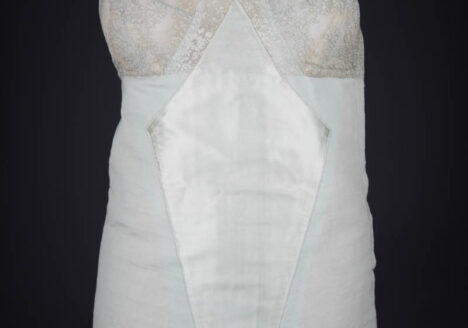 Ice Blue Lace, Satin & Stretch Mesh Corselet By Cadolle, c. 1940s, France. The Underpinnings Museum. Photography by Tigz Rice