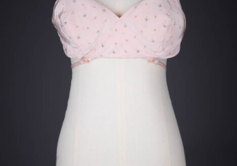 Floral Printed Rayon Kestos Style Bra, c. 1930s, USA. The Underpinnings Museum. Photography by Tigz Rice