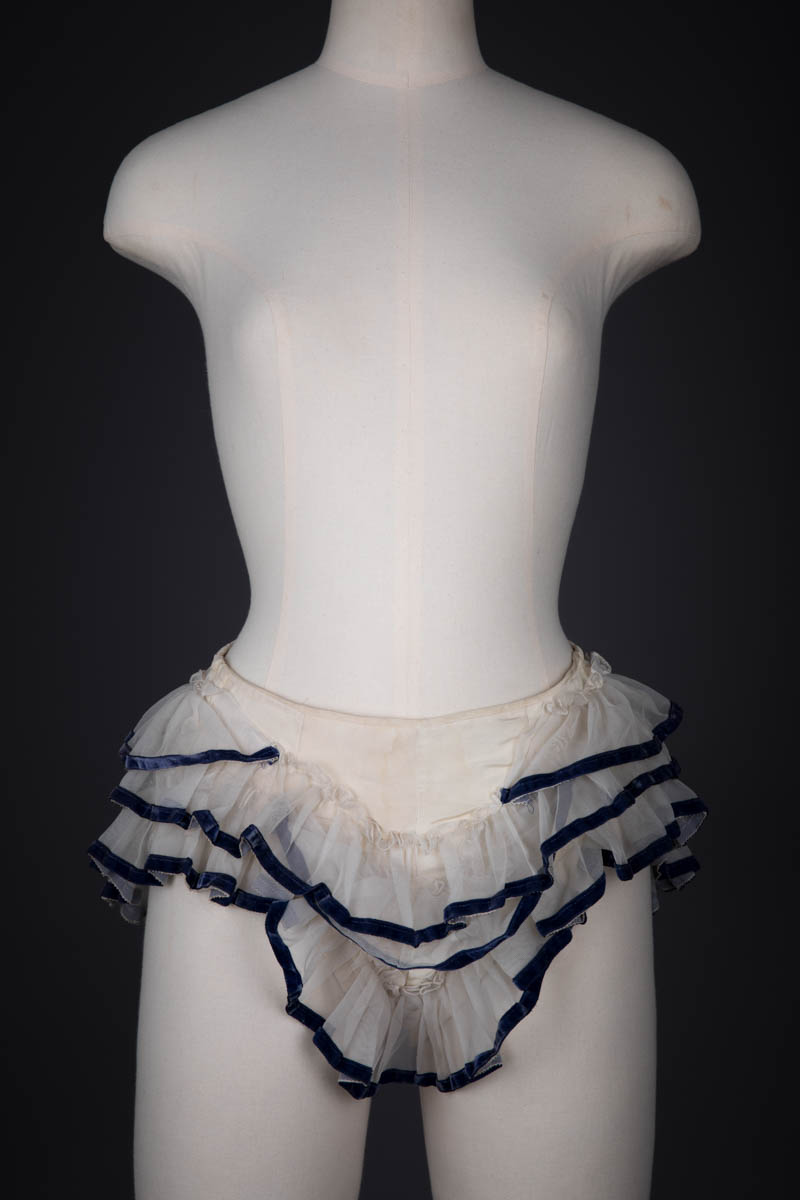 Tulle & Velvet Ribbon Trim Ruffle Knickers By Mme. Berthé, c. 1950s, USA. The Underpinnings Museum. Photography by Tigz Rice.
