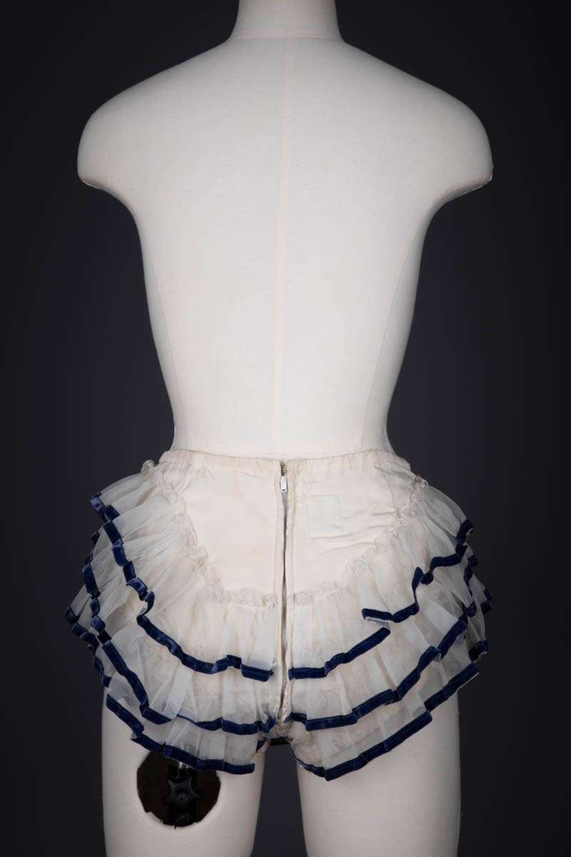 Tulle & Velvet Ribbon Trim Ruffle Knickers By Mme. Berthé, c. 1950s, USA. The Underpinnings Museum. Photography by Tigz Rice.