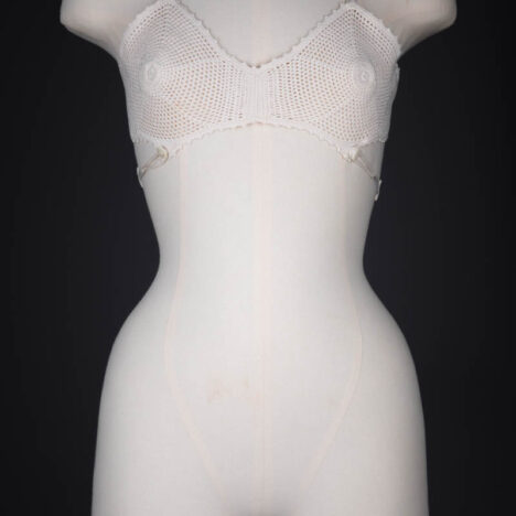 Crochet Kestos Style Bra, c. 1930s, Spain. The Underpinnings Museum. Photography by Tigz Rice