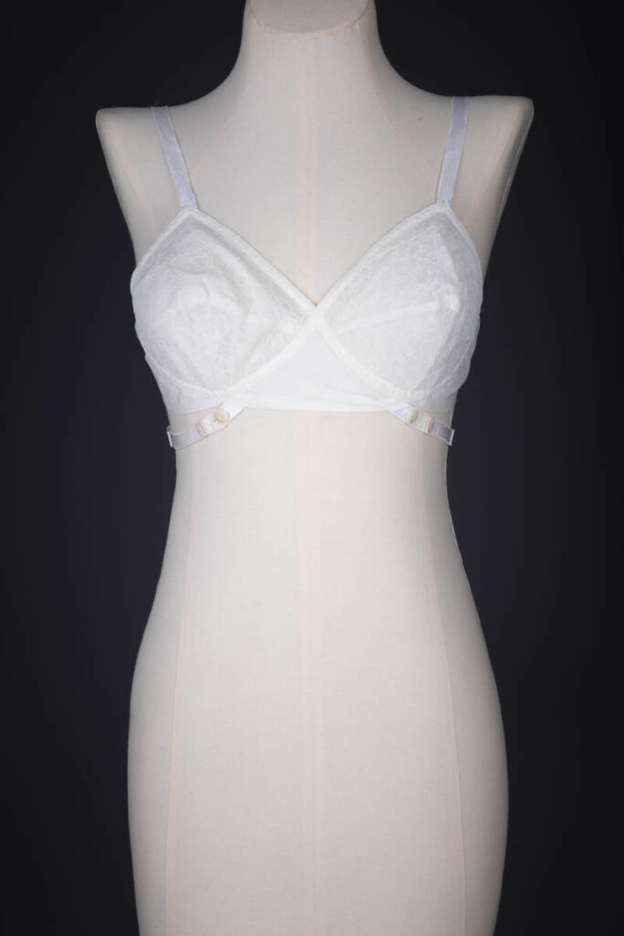 'Yankee' Nylon Lace Bra By Kestos, c. 1950s, Great Britain. The Underpinnings Museum. Photography by Tigz Rice.