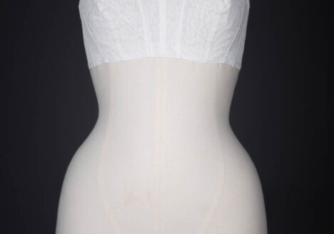White Lace Strapless Cathedral Bra By Kestos, c. 1950s, Great Britain. The Underpinnings Museum. Photography by Tigz Rice
