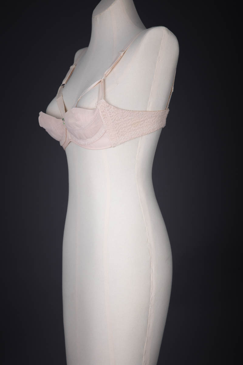 Half Cup Sling Bra With Pleated Tulle By Spice N Nice