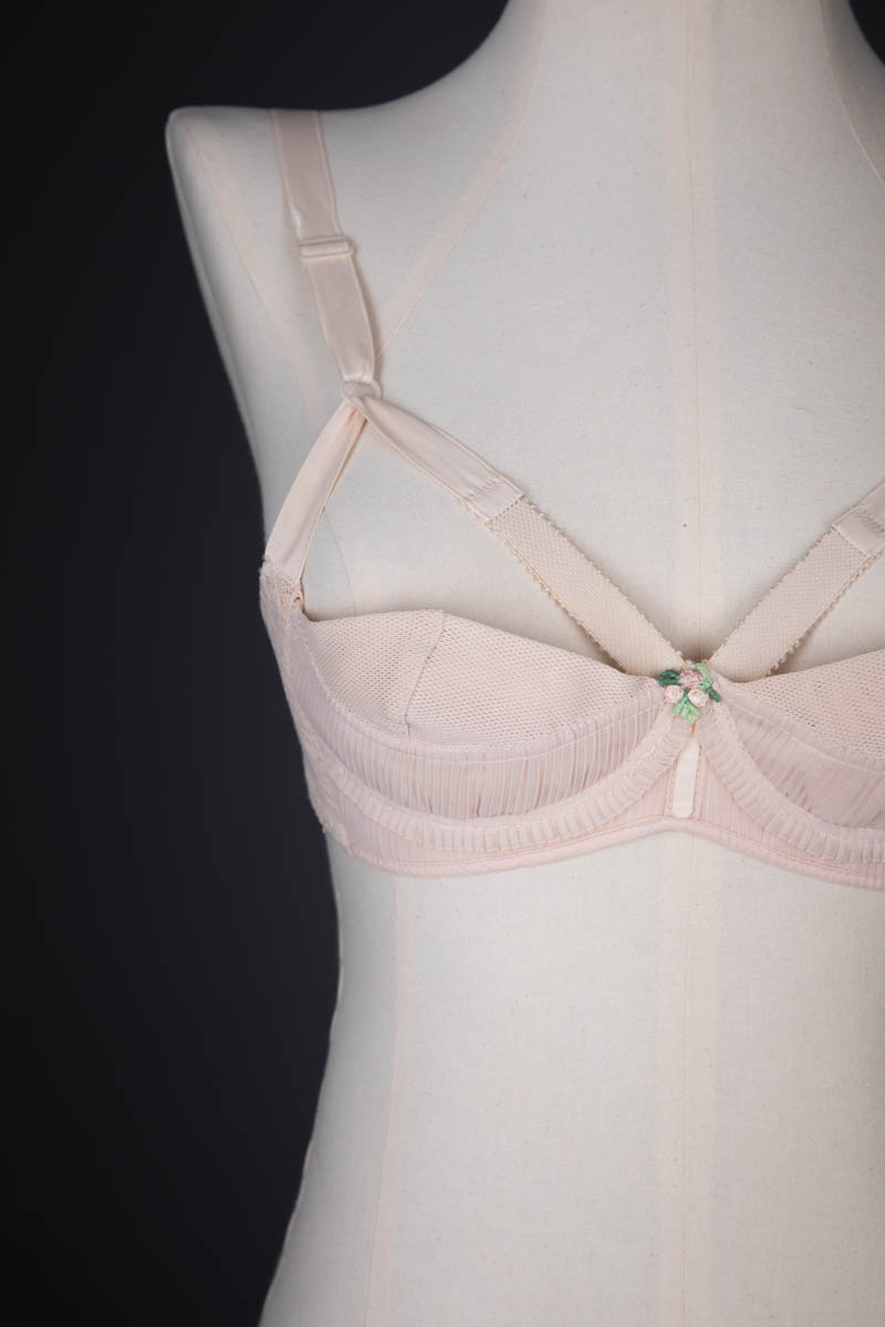 Half Cup Sling Bra With Pleated Tulle By Spice N Nice, c. 1960s, USA. The Underpinnings Museum. Photography by Tigz Rice