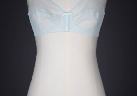 Pale Blue Nylon Tulle Bra By Christian Dior, c. 1960s, France. The Underpinnings Museum. Photography by Tigz Rice.