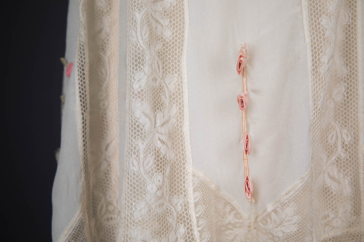 Upcycled Silk & Insertion Lace Slip By Evgenia, c. 2010s, USA. The Underpinnings Museum. Photography by Tigz Rice