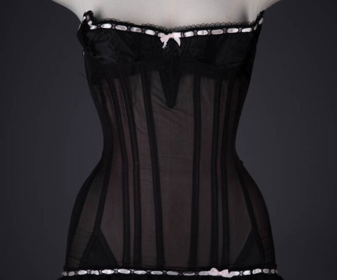 Demi-Cup Nylon Corselet With Ribbon Slot Trim By 'Filly By Ferreras' For Warner's, 1961, United States. The Underpinnings Museum. Photography by Tigz Rice.
