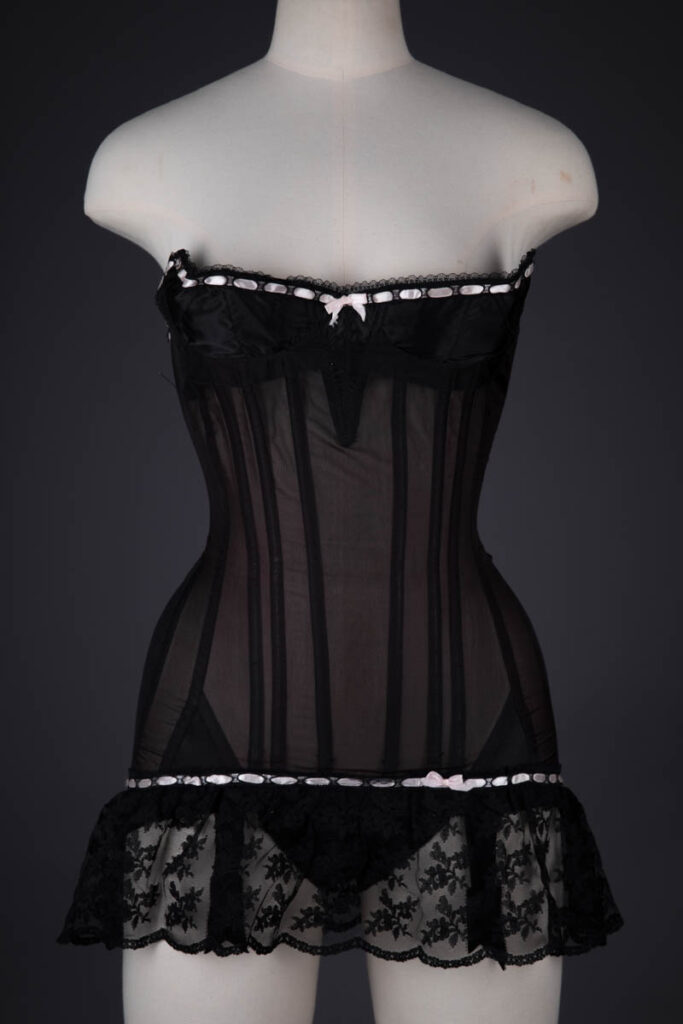 Demi-Cup Nylon Corselet With Ribbon Slot Trim By 'Filly By Ferreras' For Warner's, 1961, United States. The Underpinnings Museum. Photography by Tigz Rice.