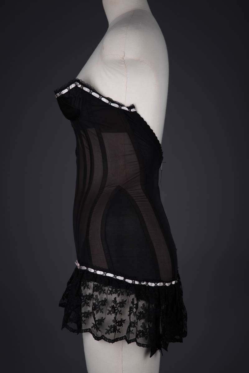 Demi-Cup Nylon Corselet With Ribbon Slot Trim By 'Filly By Ferreras' For Warner's, 1961, United States. The Underpinnings Museum. Photography by Tigz Rice.